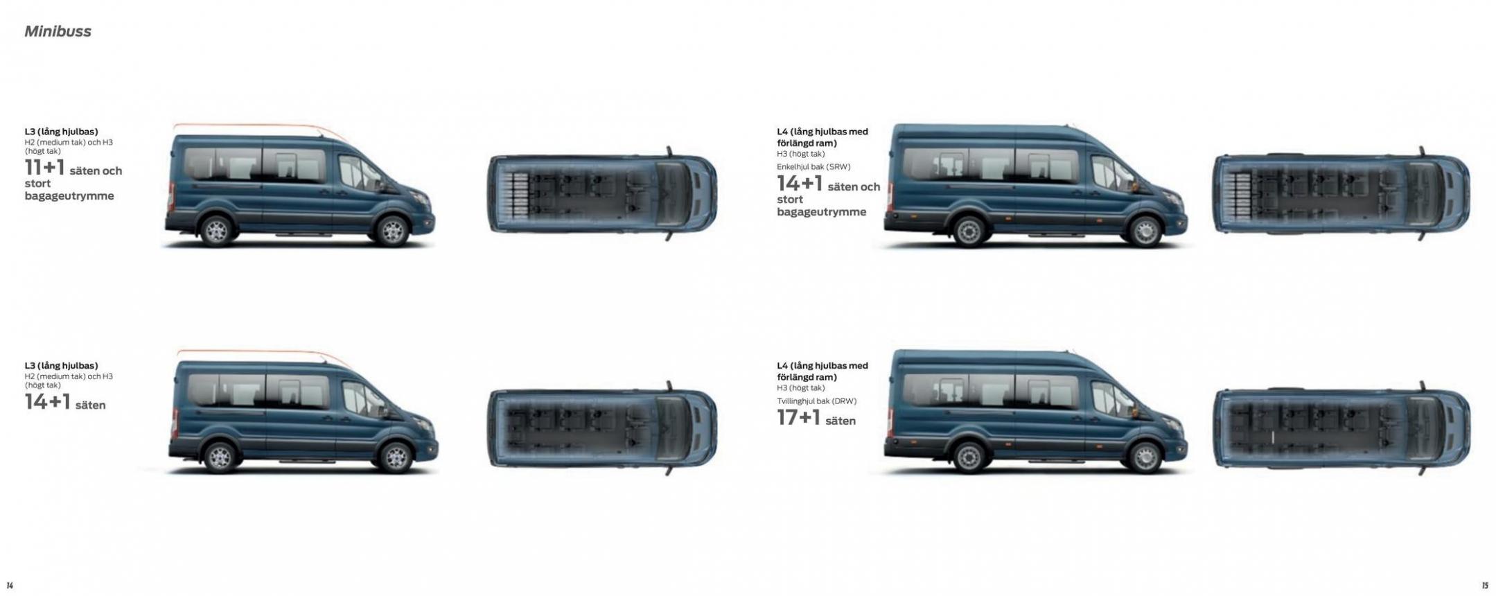 Ford Broschyr Transit Minibuss. Page 9