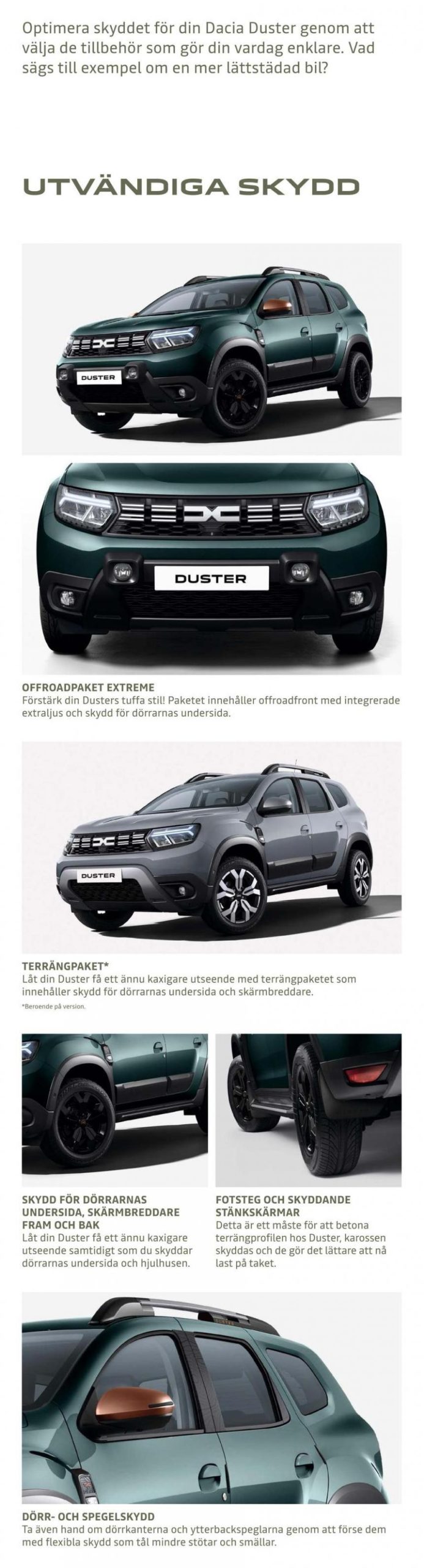 Dacia Duster - Tillbehörskatalog. Page 7