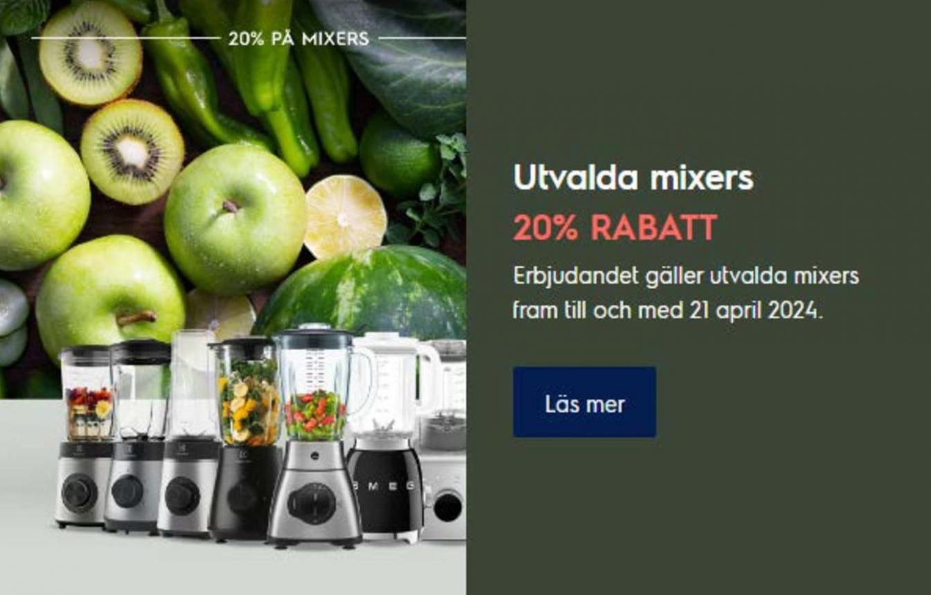 Utvalda mixers 20% rabatt !. Electrolux Home (2024-04-26-2024-04-26)