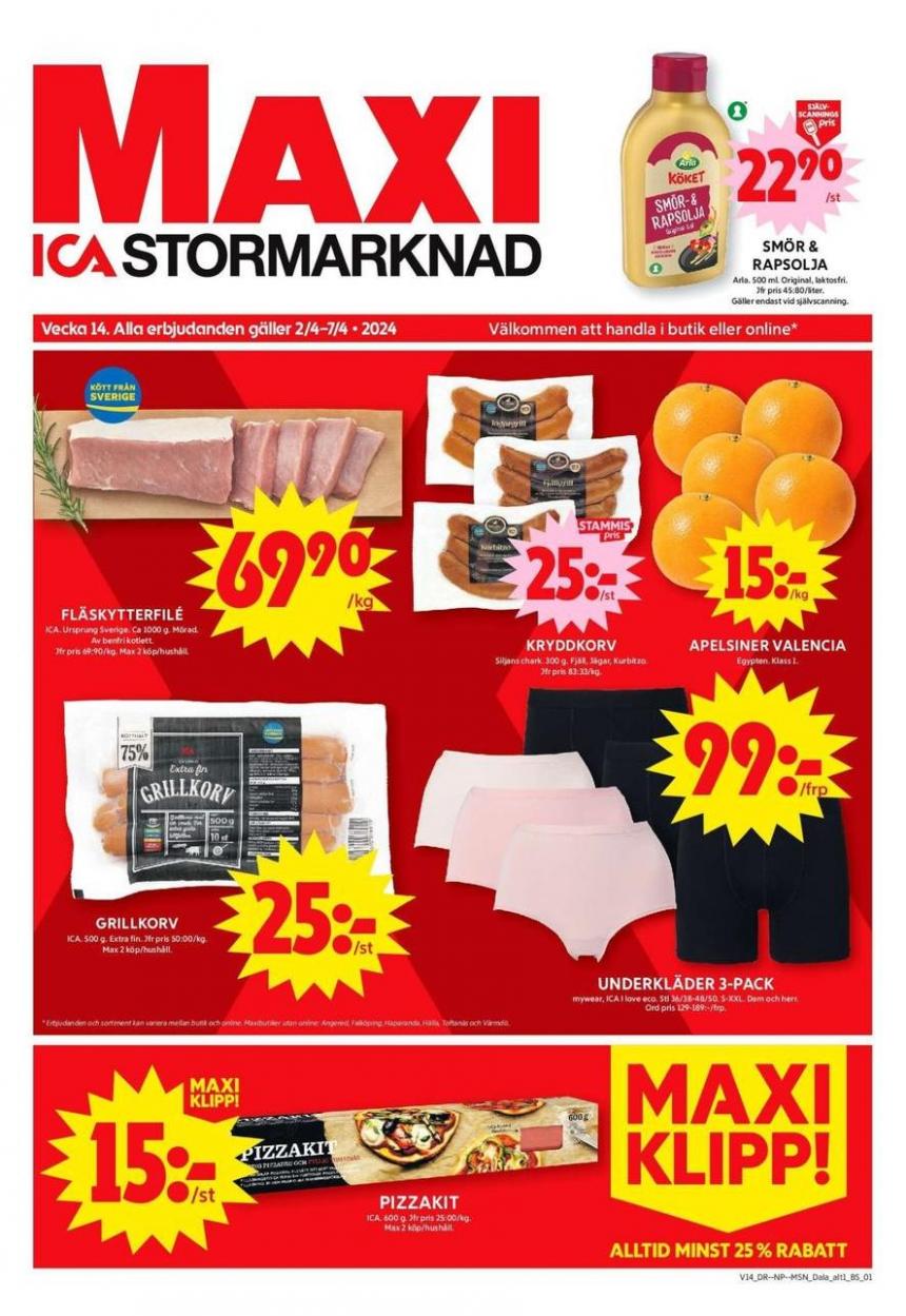 ICA Maxi Erbjudanden. ICA Maxi (2024-04-07-2024-04-07)