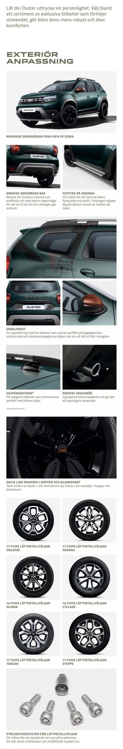 Dacia Duster - Tillbehörskatalog. Page 4