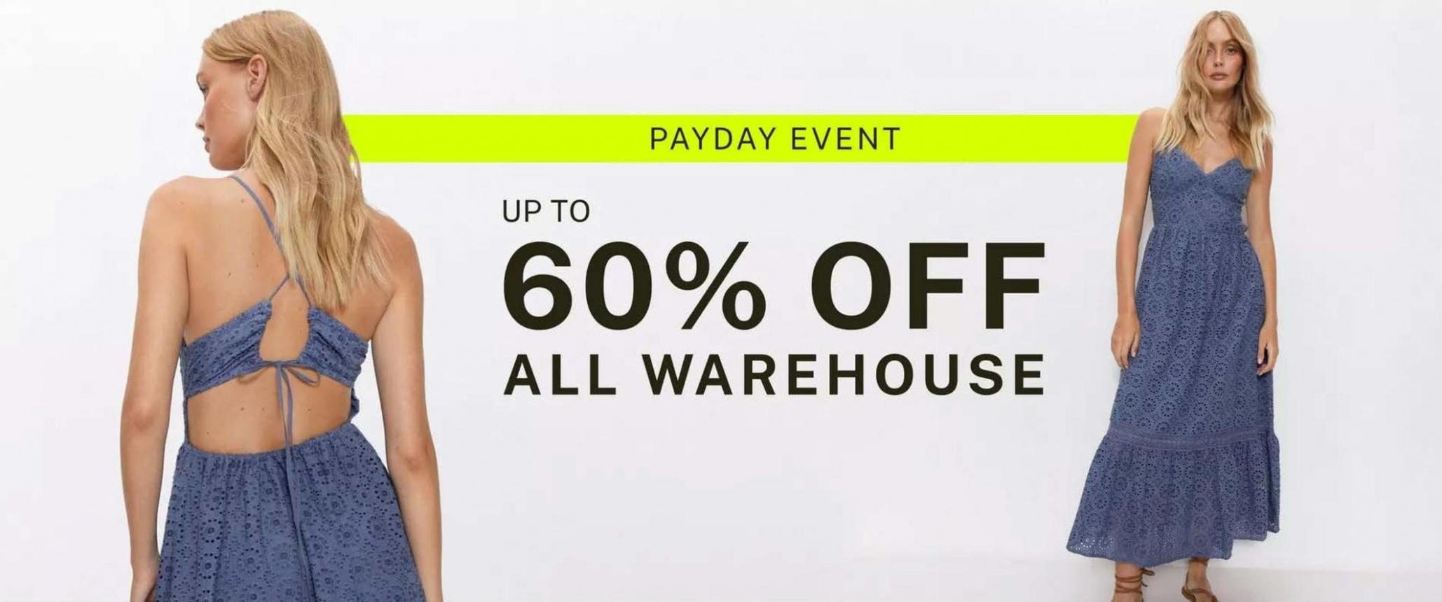 Up to 60% off all warehouse !. Warehouse (2024-05-23-2024-05-23)