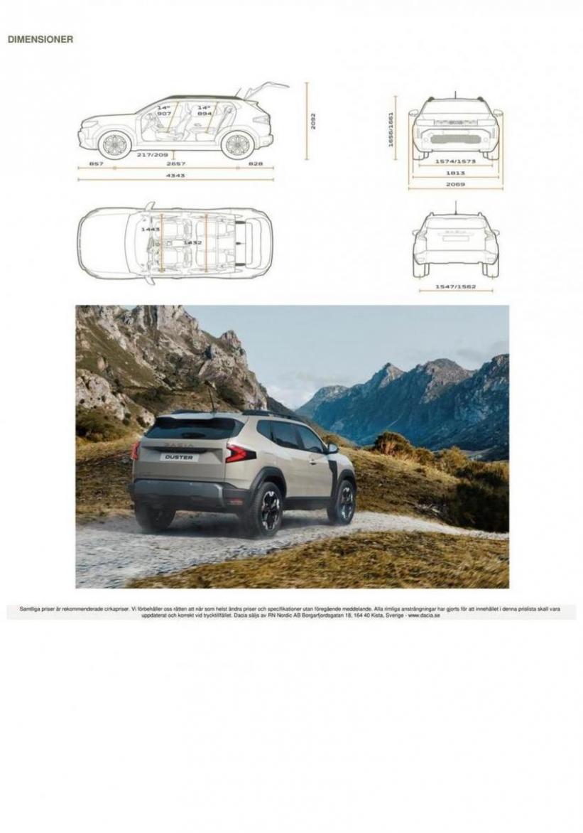 Dacia Helt nya Duster - Prislista. Page 4