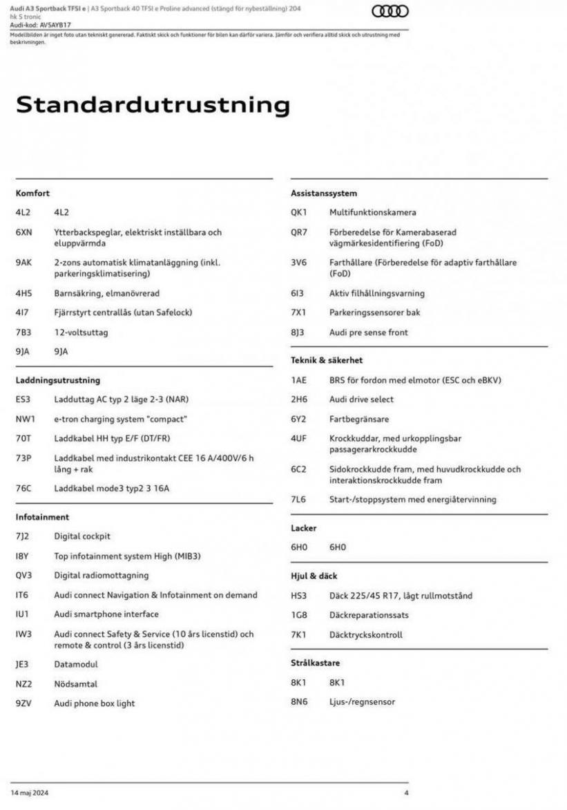 Audi A3 Sportback TFSI e. Page 4