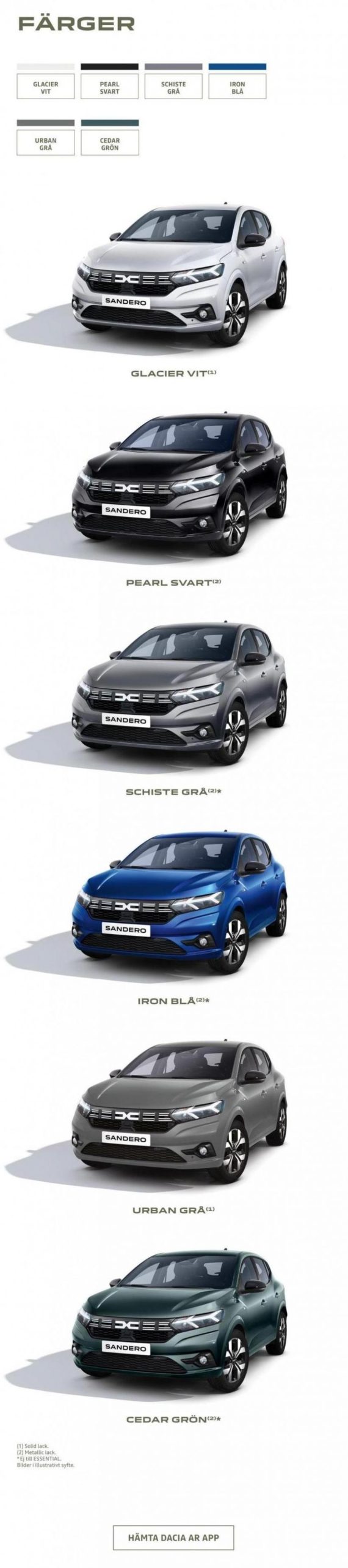 Dacia Sandero - Broschyr. Page 12