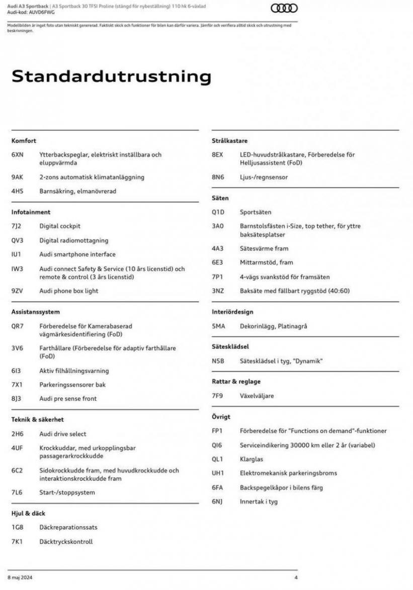 Audi A3 Sportback. Page 4