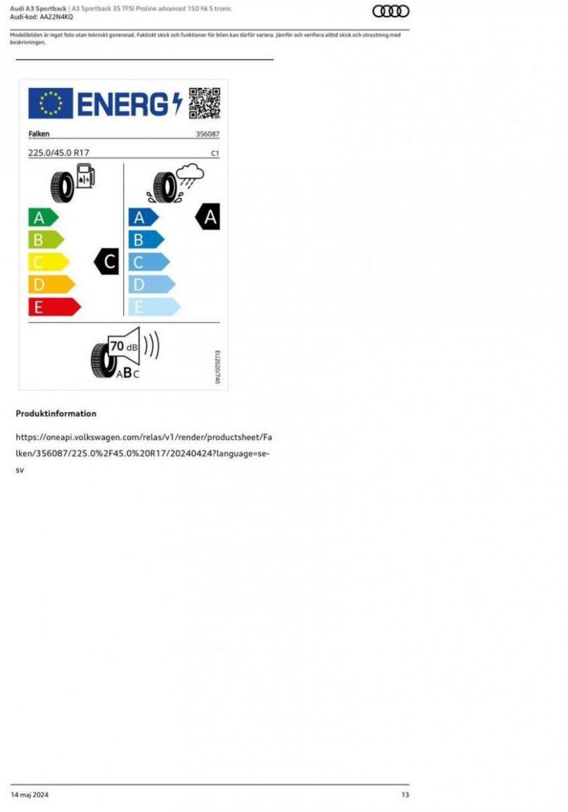 Audi A3 Sportback. Page 13