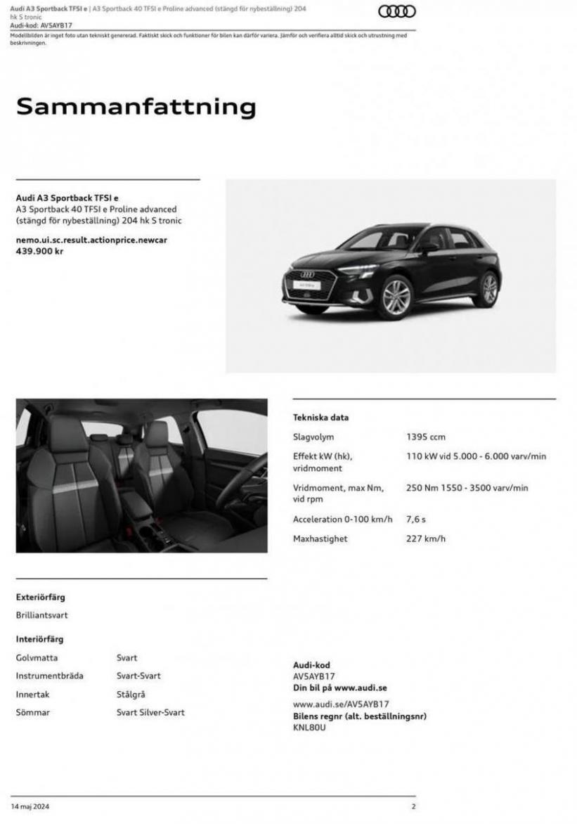 Audi A3 Sportback TFSI e. Page 2