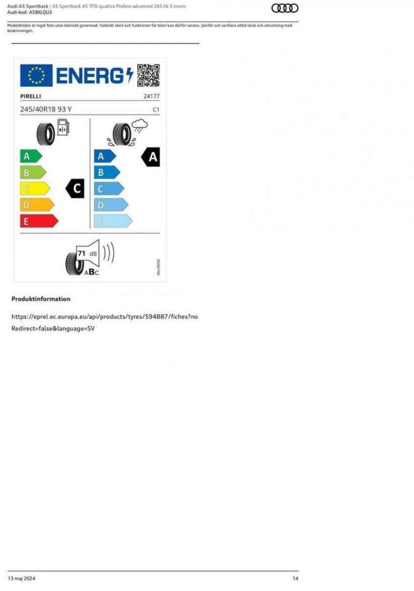 Audi A5 Sportback. Page 14