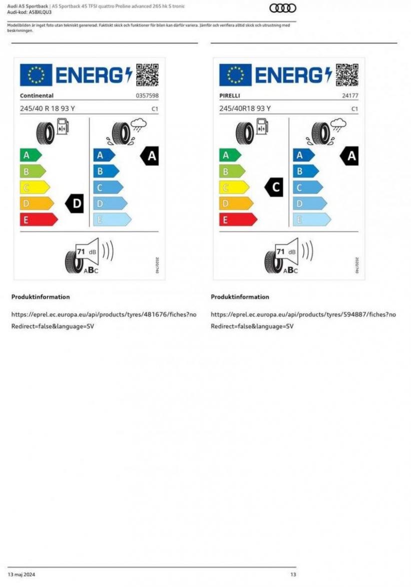 Audi A5 Sportback. Page 13