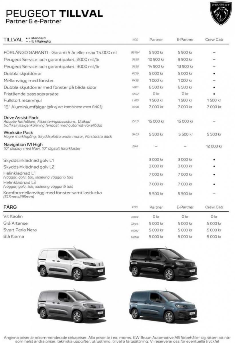 Nya Peugeot Partner & E-Partner. Page 3