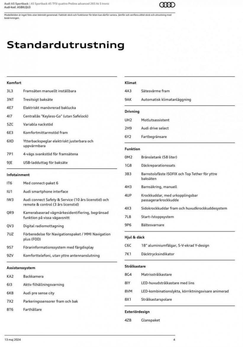 Audi A5 Sportback. Page 4