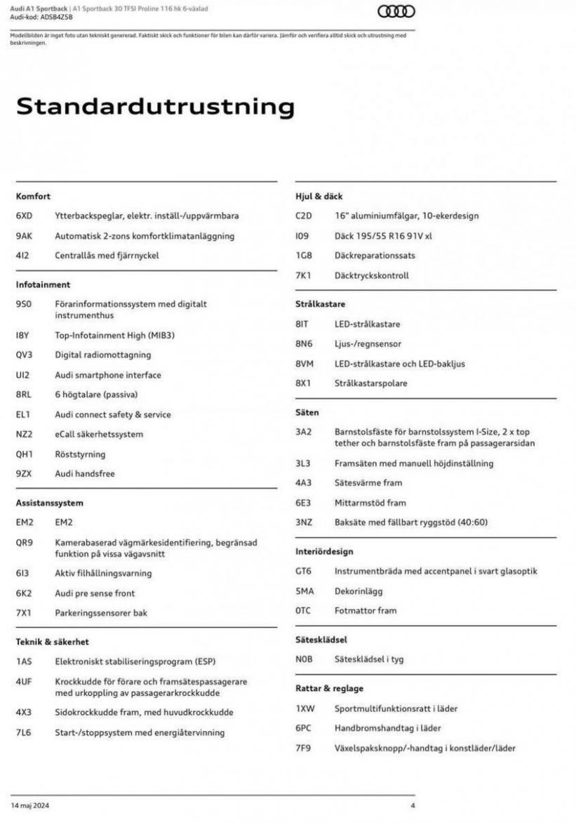 Audi A1 Sportback. Page 4