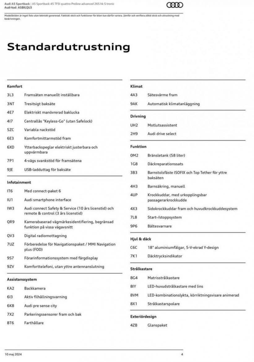 Audi A5 Sportback. Page 4