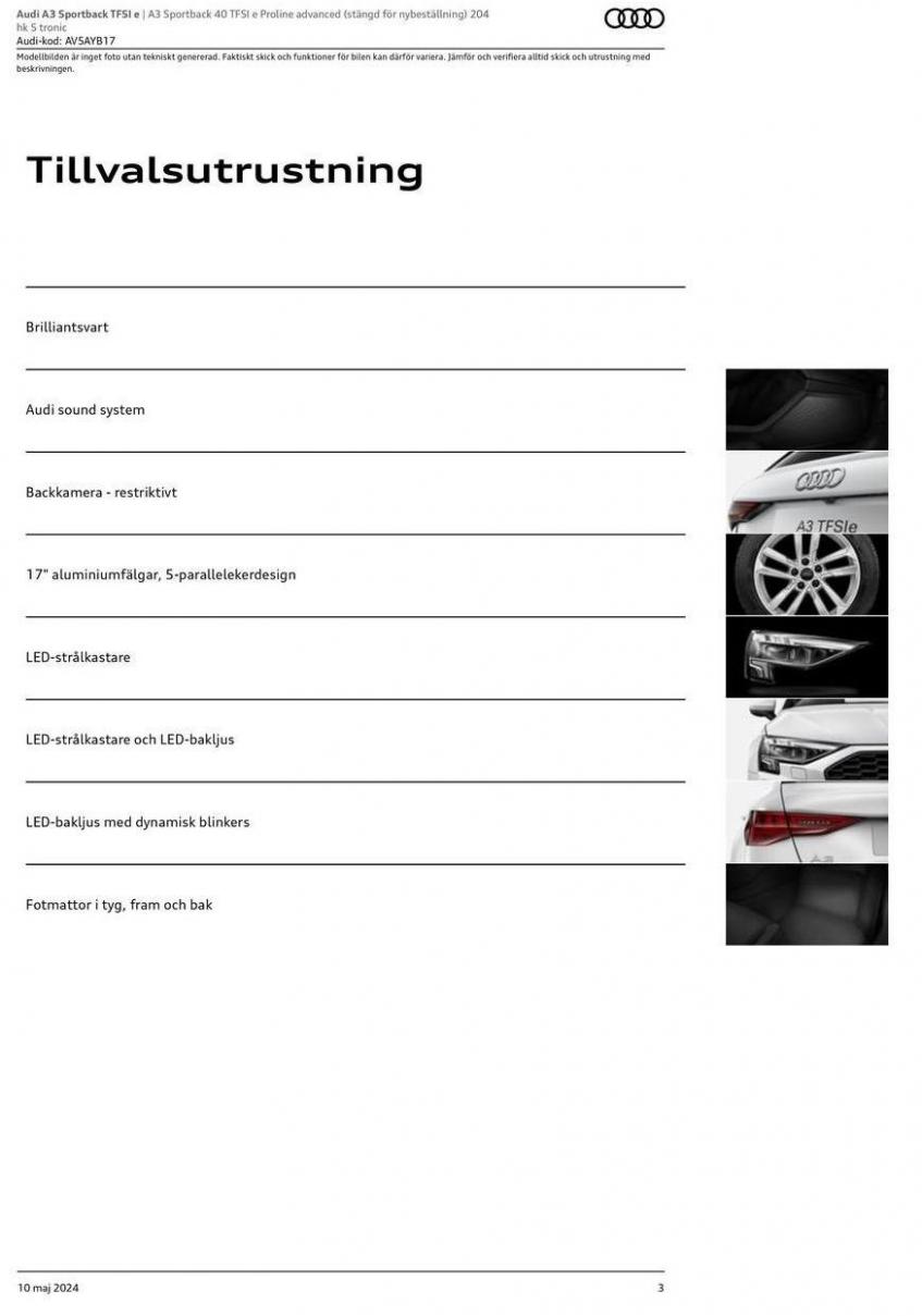 Audi A3 Sportback TFSI e. Page 3