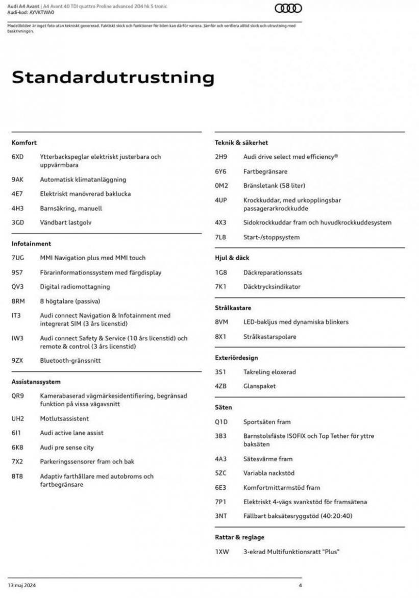 Audi A4 Avant. Page 4