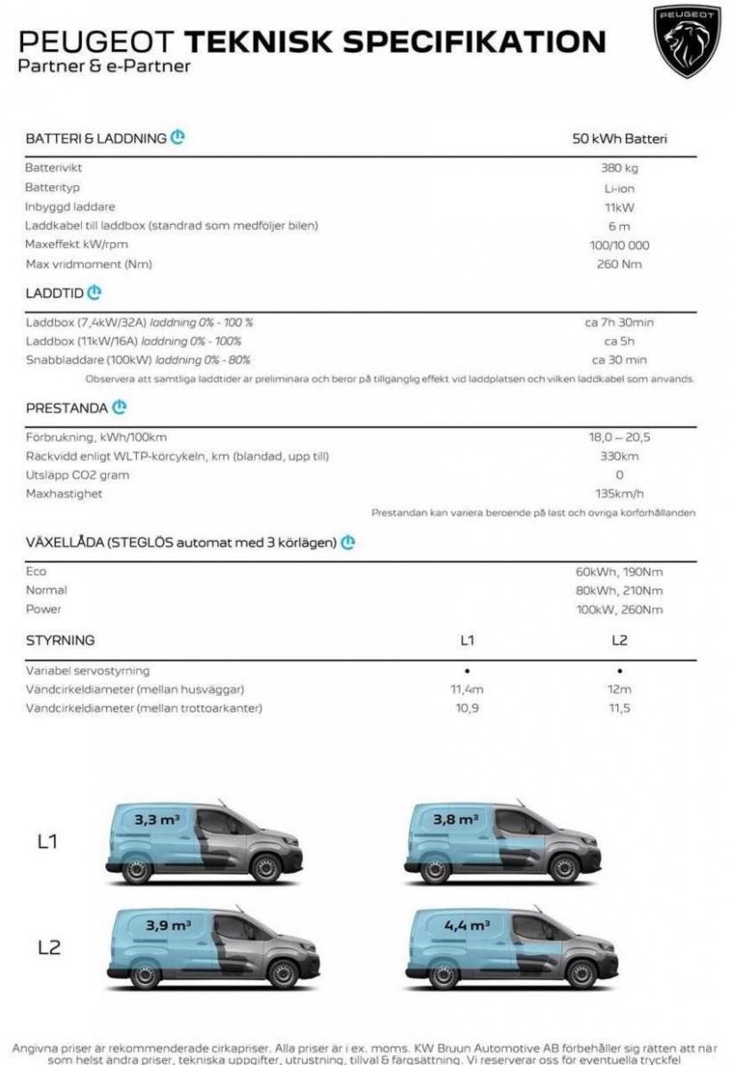 Nya Peugeot Partner & E-Partner. Page 10