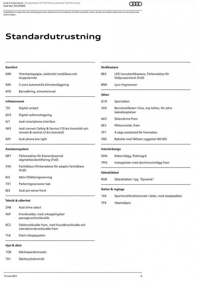 Audi A3 Sportback. Page 4