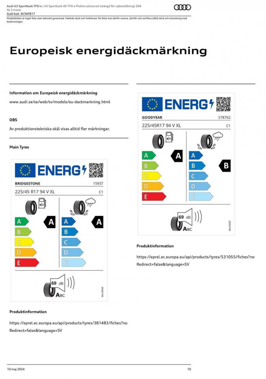 Audi A3 Sportback TFSI e. Page 10