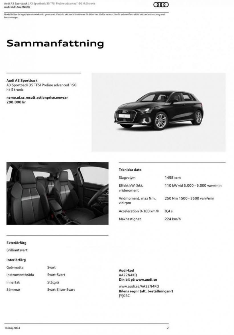 Audi A3 Sportback. Page 2