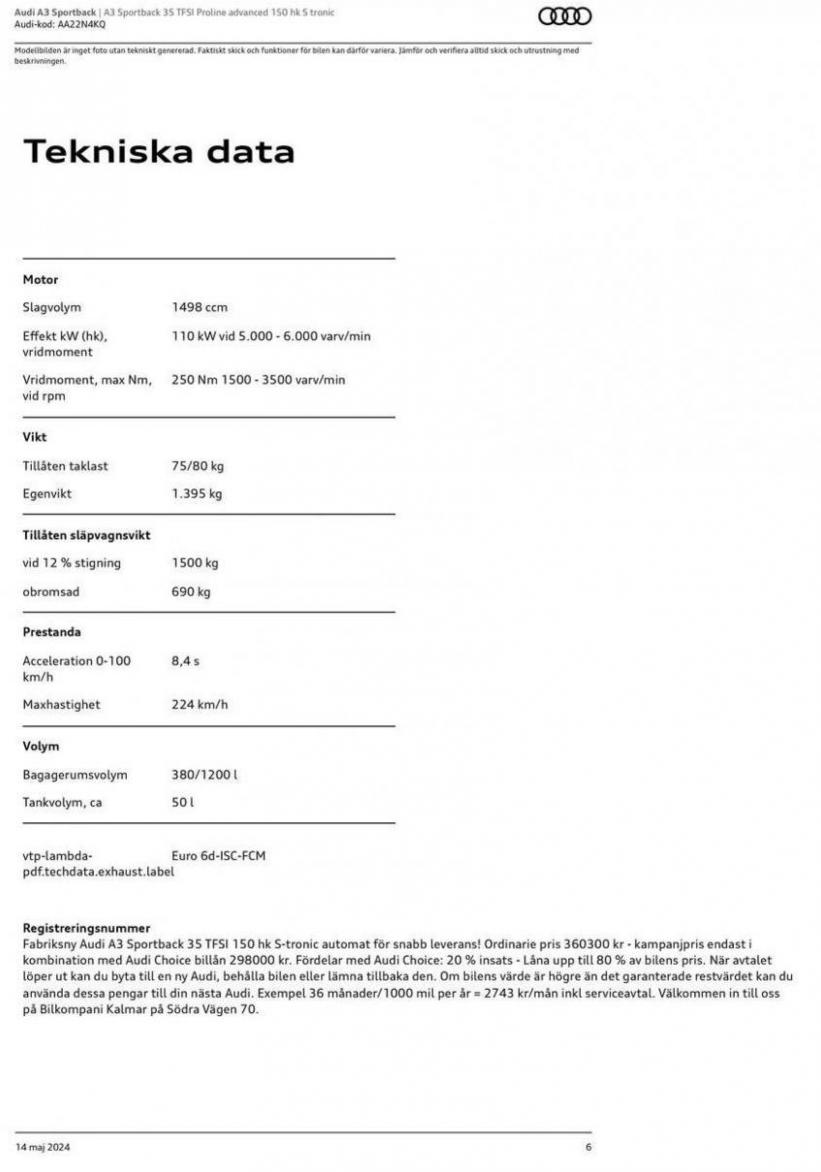 Audi A3 Sportback. Page 6