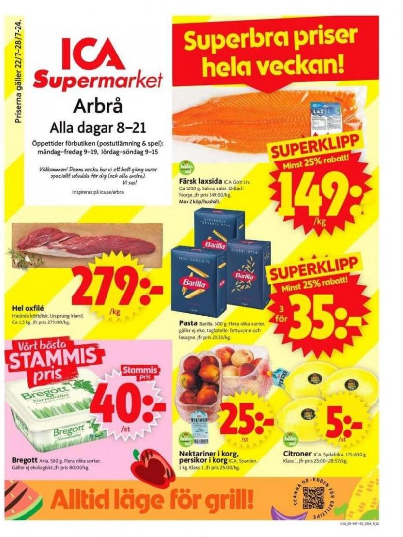 Top-deals och rabatter. ICA Supermarket (2024-07-28-2024-07-28)