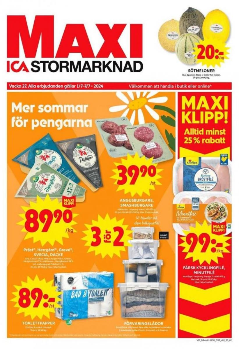 Top-deals och rabatter. ICA Maxi (2024-07-07-2024-07-07)
