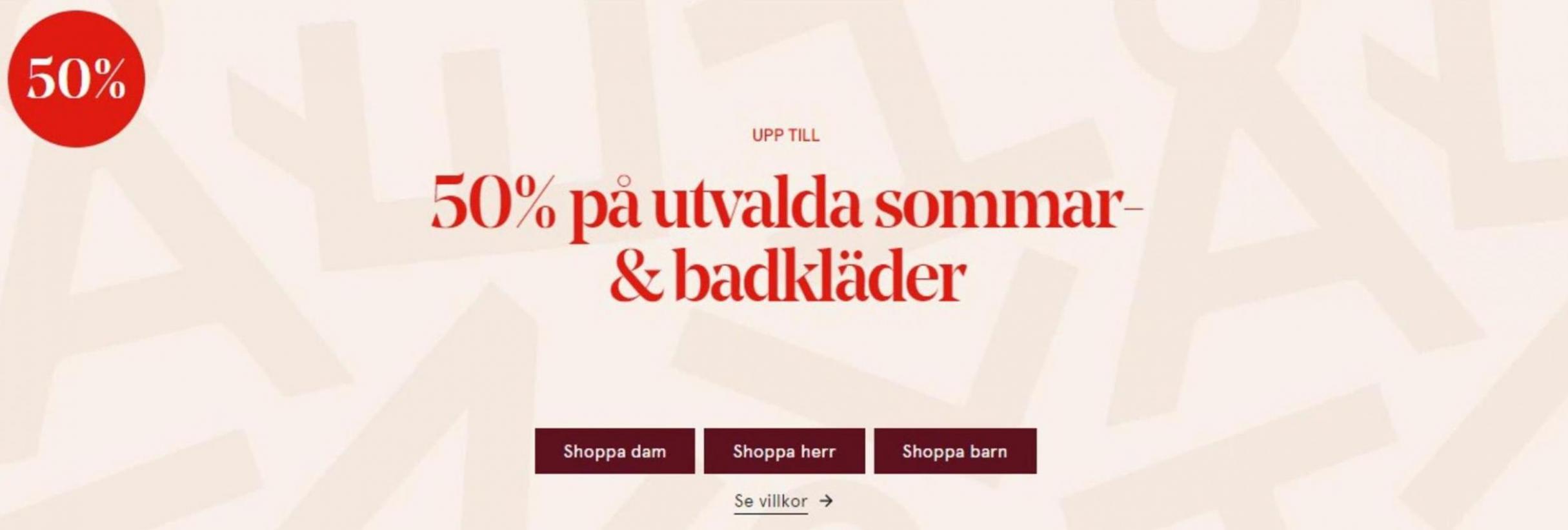 50% på utvalda sommar- & badkläder. Åhléns (2024-08-27-2024-08-27)