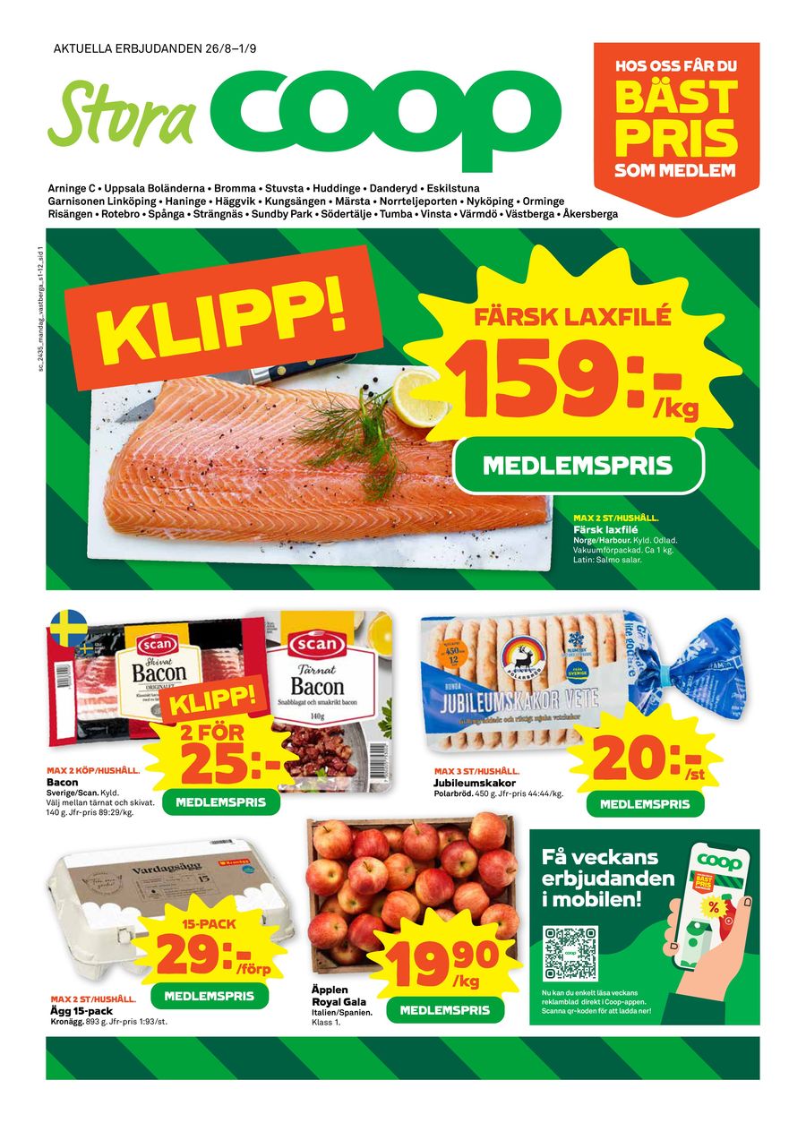 Top-erbjudanden för sparrävar. Stora Coop (2024-09-01-2024-09-01)