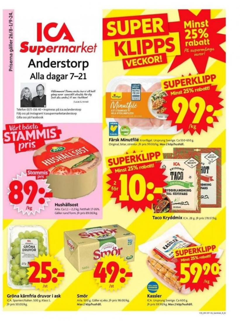 Top-deals och rabatter. ICA Supermarket (2024-09-01-2024-09-01)