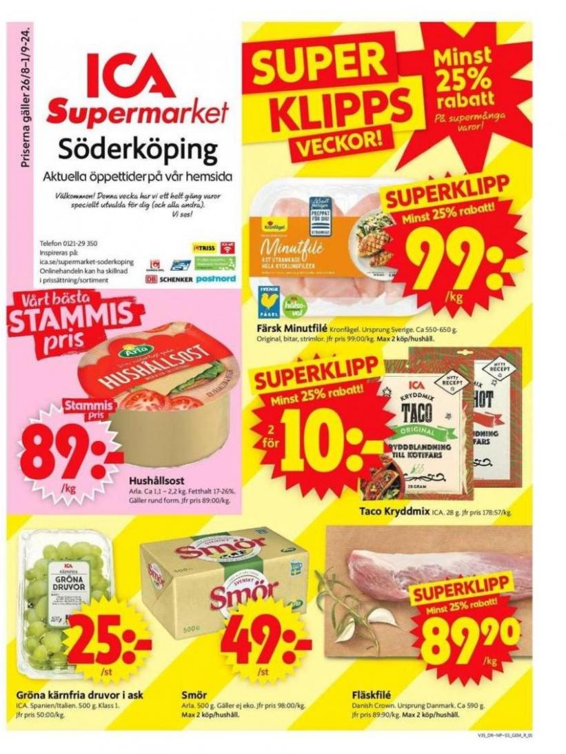 Top-deals och rabatter. ICA Supermarket (2024-09-06-2024-09-06)