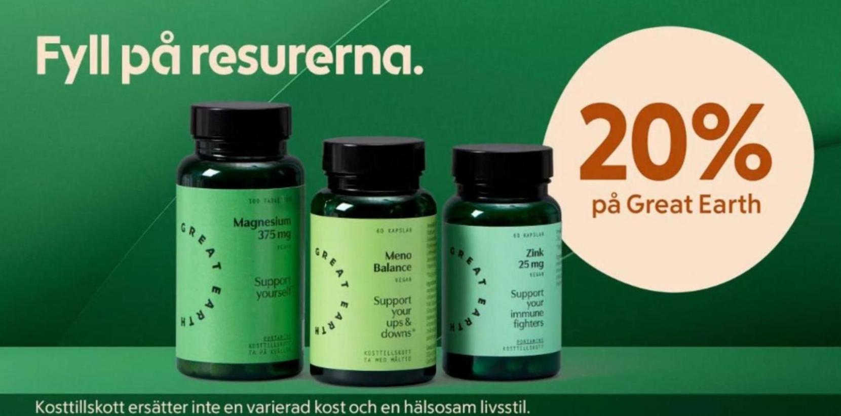 Upp till 20% på Great Earth !. Apotek Hjärtat (2024-08-27-2024-08-27)