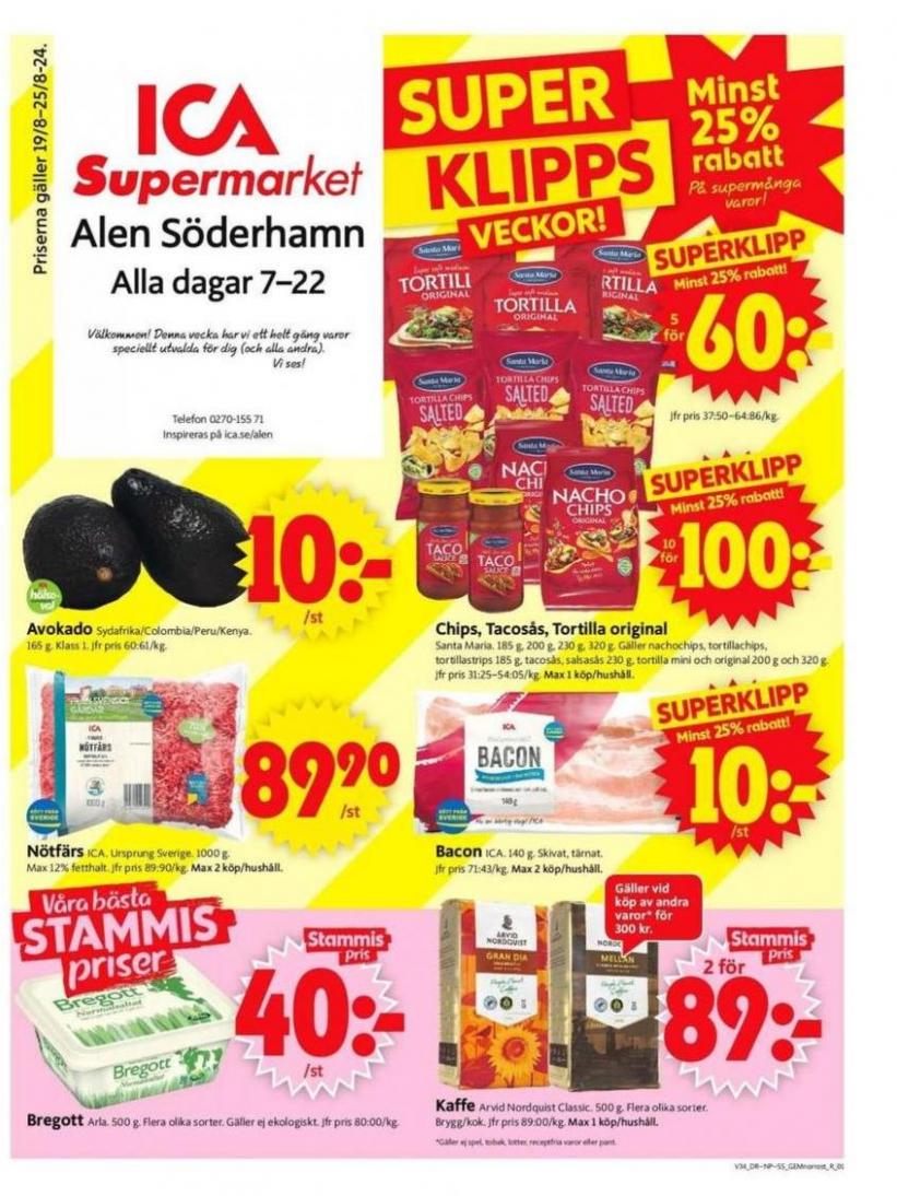 Top-deals för alla kunder. ICA Supermarket (2024-08-25-2024-08-25)