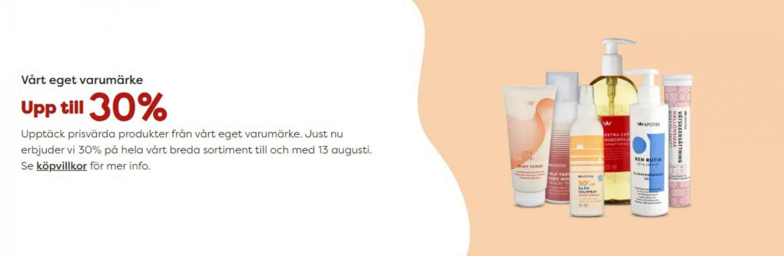 Vart eget varumarke , upp till 30% off !. Apoteksgruppen (2024-08-13-2024-08-13)