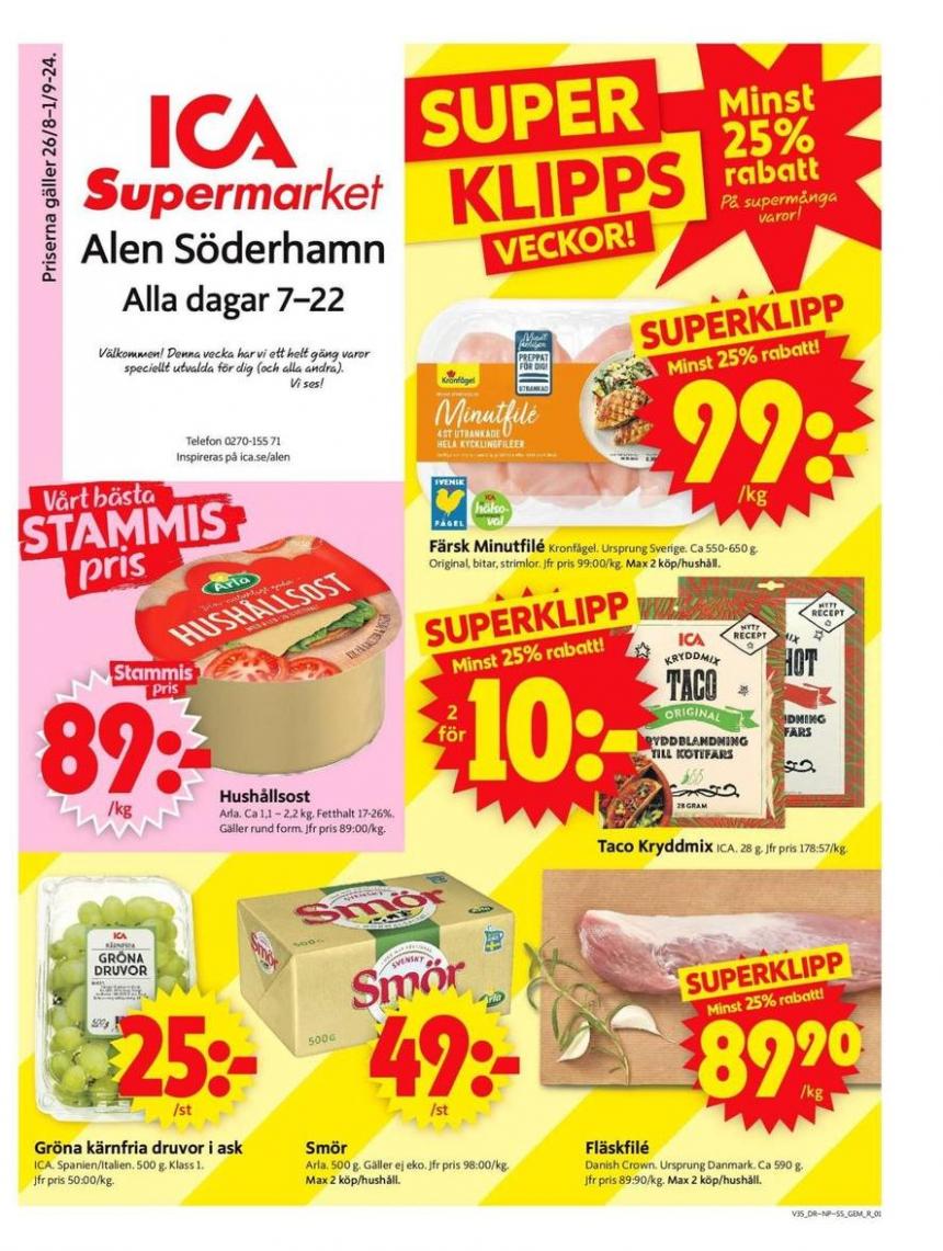 Top-deals för alla kunder. ICA Supermarket (2024-09-01-2024-09-01)