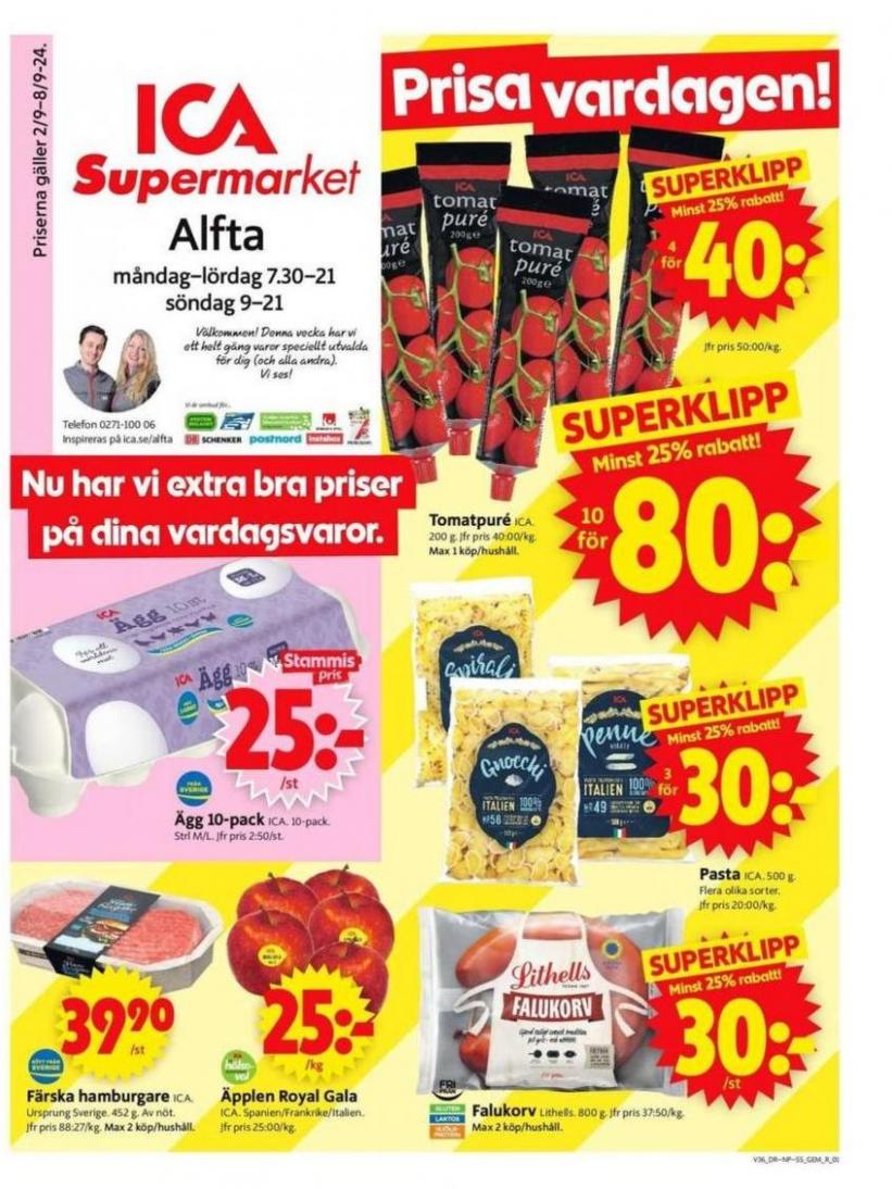 Fantastiskt erbjudande för alla kunder. ICA Supermarket (2024-09-08-2024-09-08)