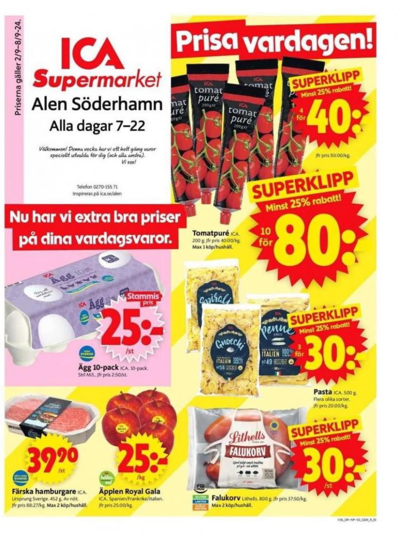 Spara nu med våra deals. ICA Supermarket (2024-09-08-2024-09-08)