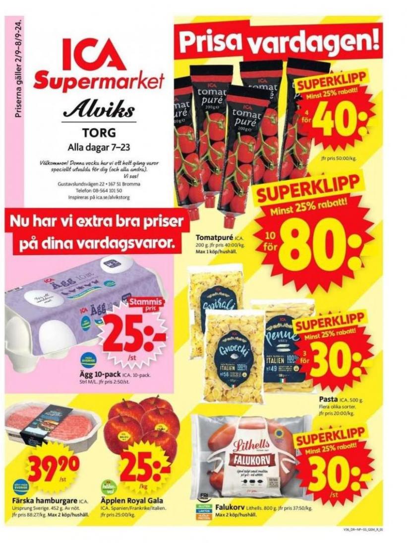 Aktuella deals och erbjudanden. ICA Supermarket (2024-09-08-2024-09-08)