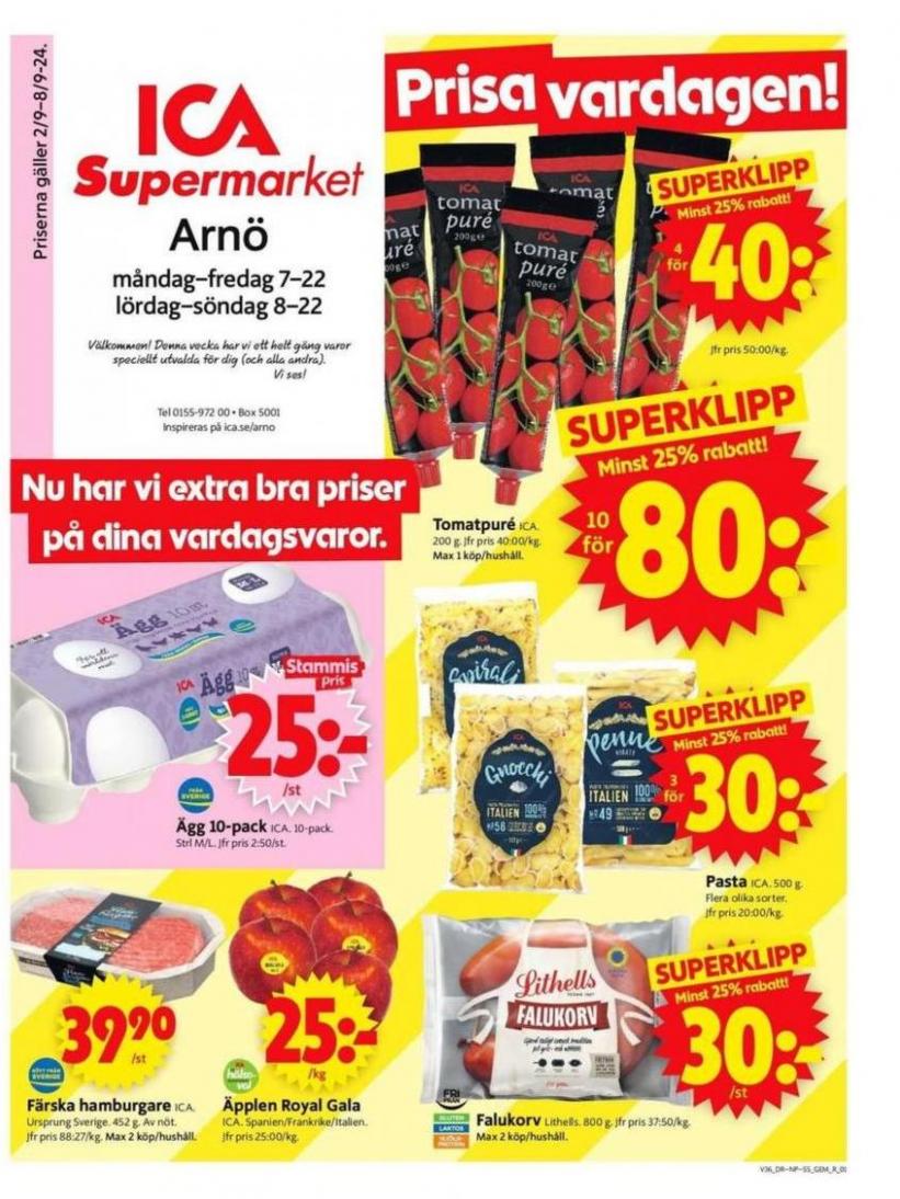 Top-deals för alla kunder. ICA Supermarket (2024-09-08-2024-09-08)