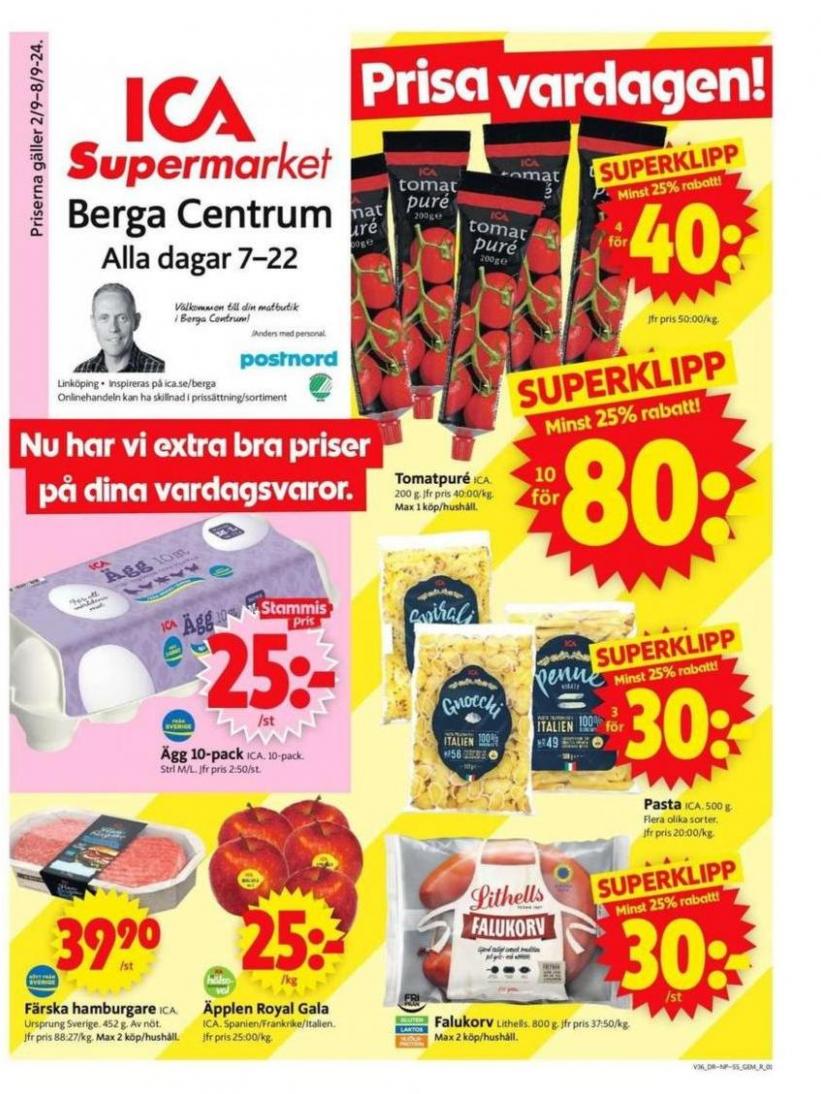 Aktuella fynd och erbjudanden. ICA Supermarket (2024-09-08-2024-09-08)